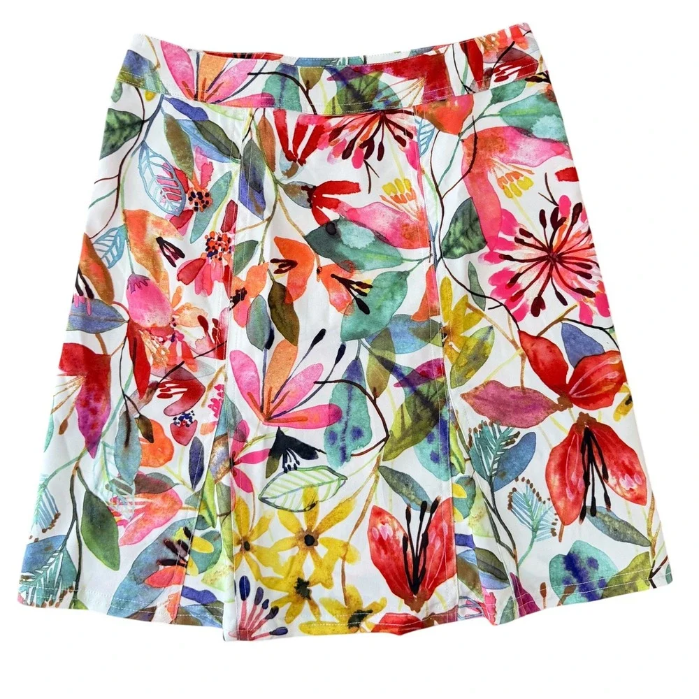 NWT RipSkirt Hawaii Wrap Skirt Floral XS Length 2 Tropical Colorful Beach Resort - Picture 2 of 7
